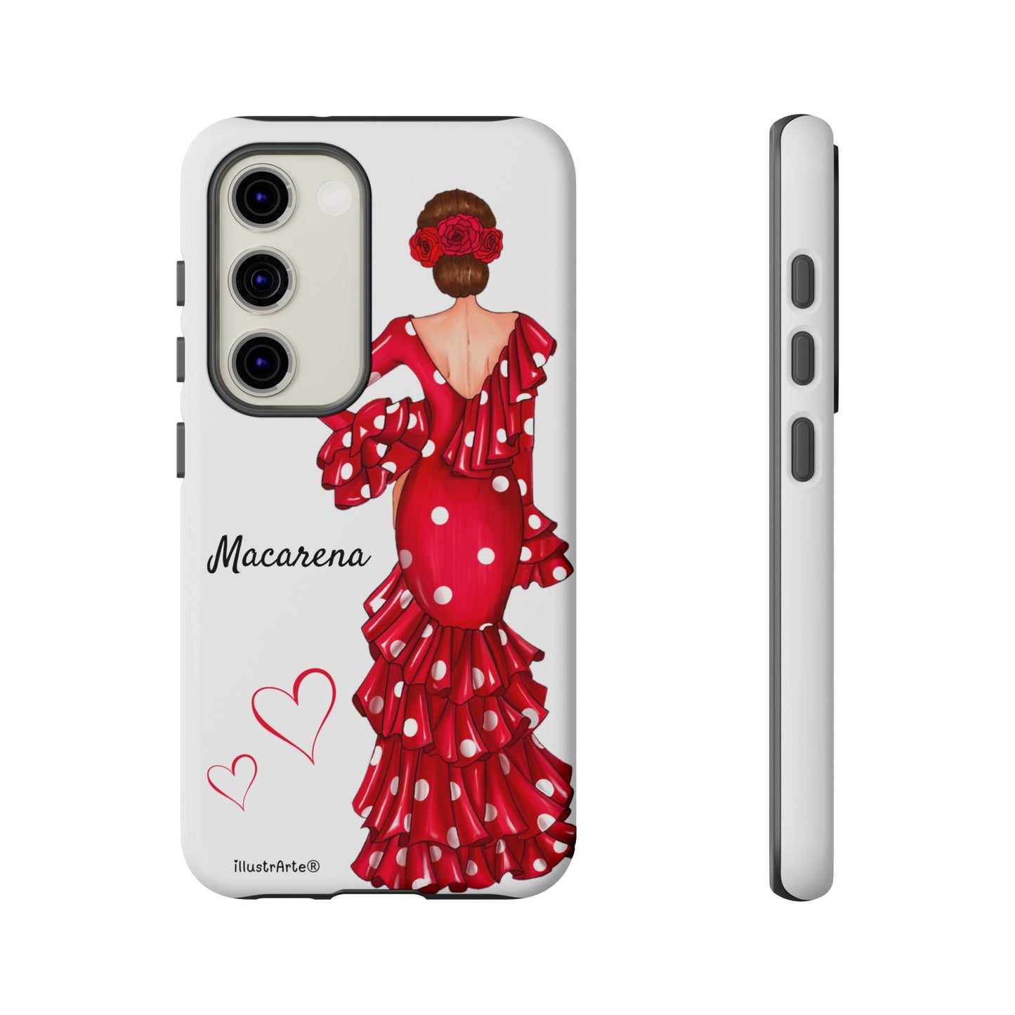 Funda de teléfono personalizada Macarena Blanco – para iPhone, Samsung, Pixel