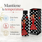 Botella térmica flamenca illustrArte 500 ml – diseño Pepa – vista 3