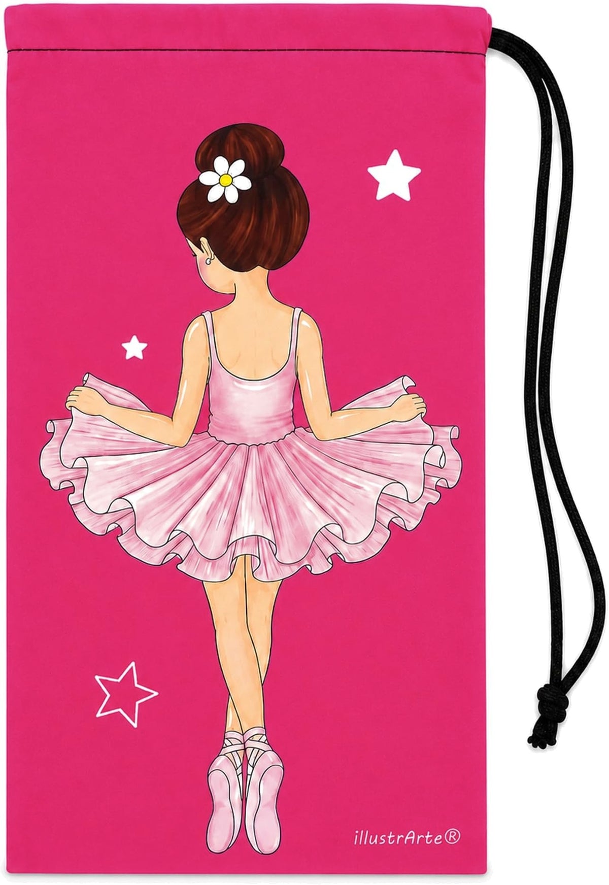 Saco para sapatilhas de ballet illustrArte 20 x 36 cm – design Tina – MAIN