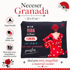 Neceser Granada illustrArte – Macarena, fondo negro con frase – vista 2 – imagen Amazon