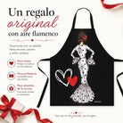 Delantal flamenca illustrArte – María Blanco, fondo negro – vista 8