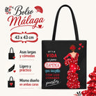 Bolsa tote Málaga flamenca Macarena con frase 3