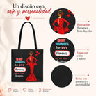 Bolsa tote Málaga flamenca María Rojo con frase 5