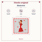 Pañuelo de seda flamenca illustrArte 66 x 66 cm – diseño Pepa – vista 8