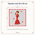 Pañuelo de seda flamenca illustrArte 66 x 66 cm – diseño Pepa – vista 4