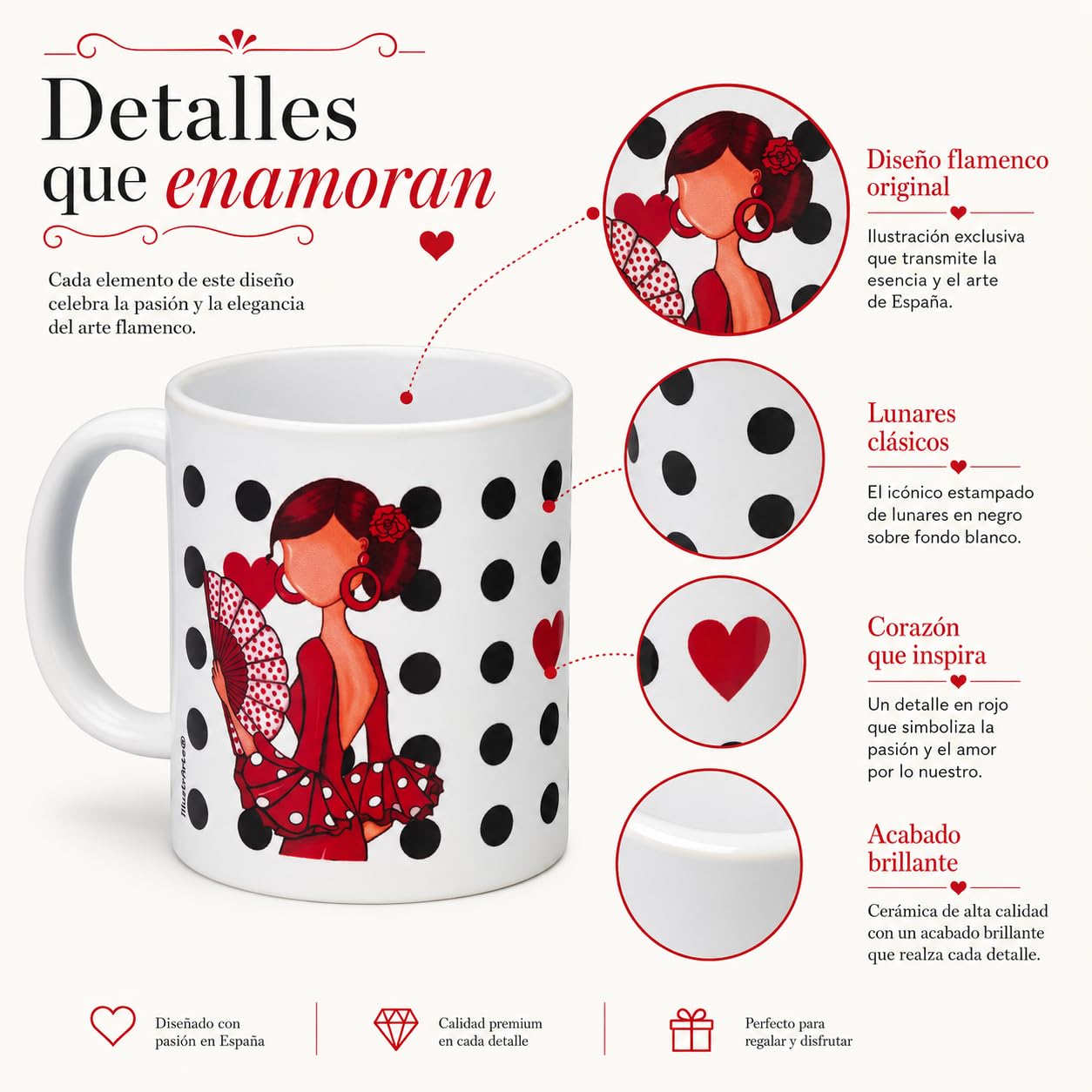Taza flamenca illustrArte – Pepa – vista 4