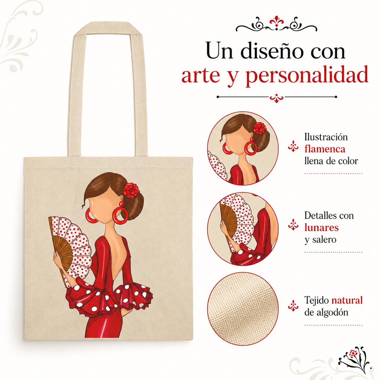 Bolsa tote Cádiz flamenca Pepa 9