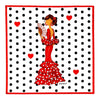 Pañuelo de seda flamenca illustrArte 66 x 66 cm – diseño Pepa – MAIN