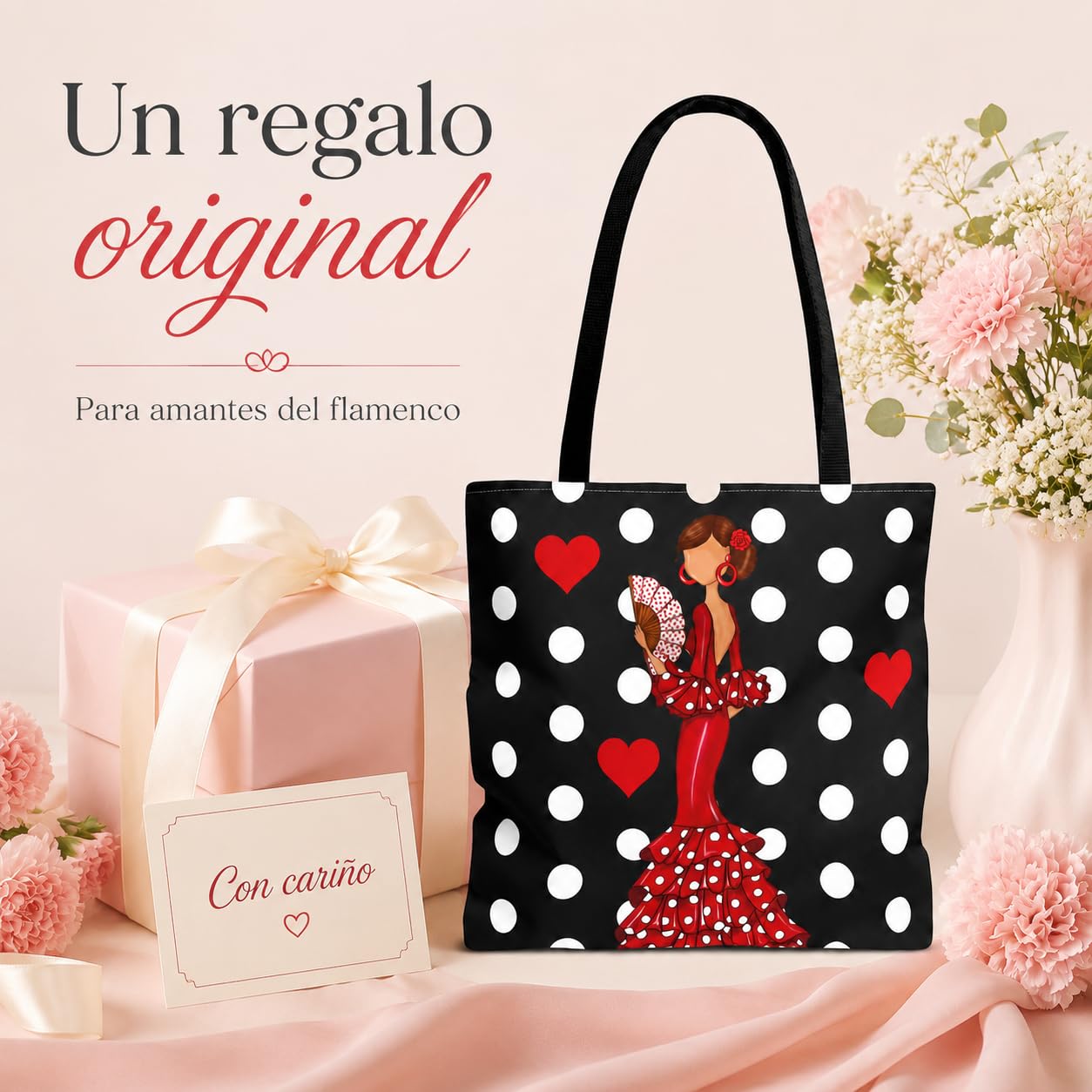 Bolsa tote Málaga flamenca Pepa con lunares 7