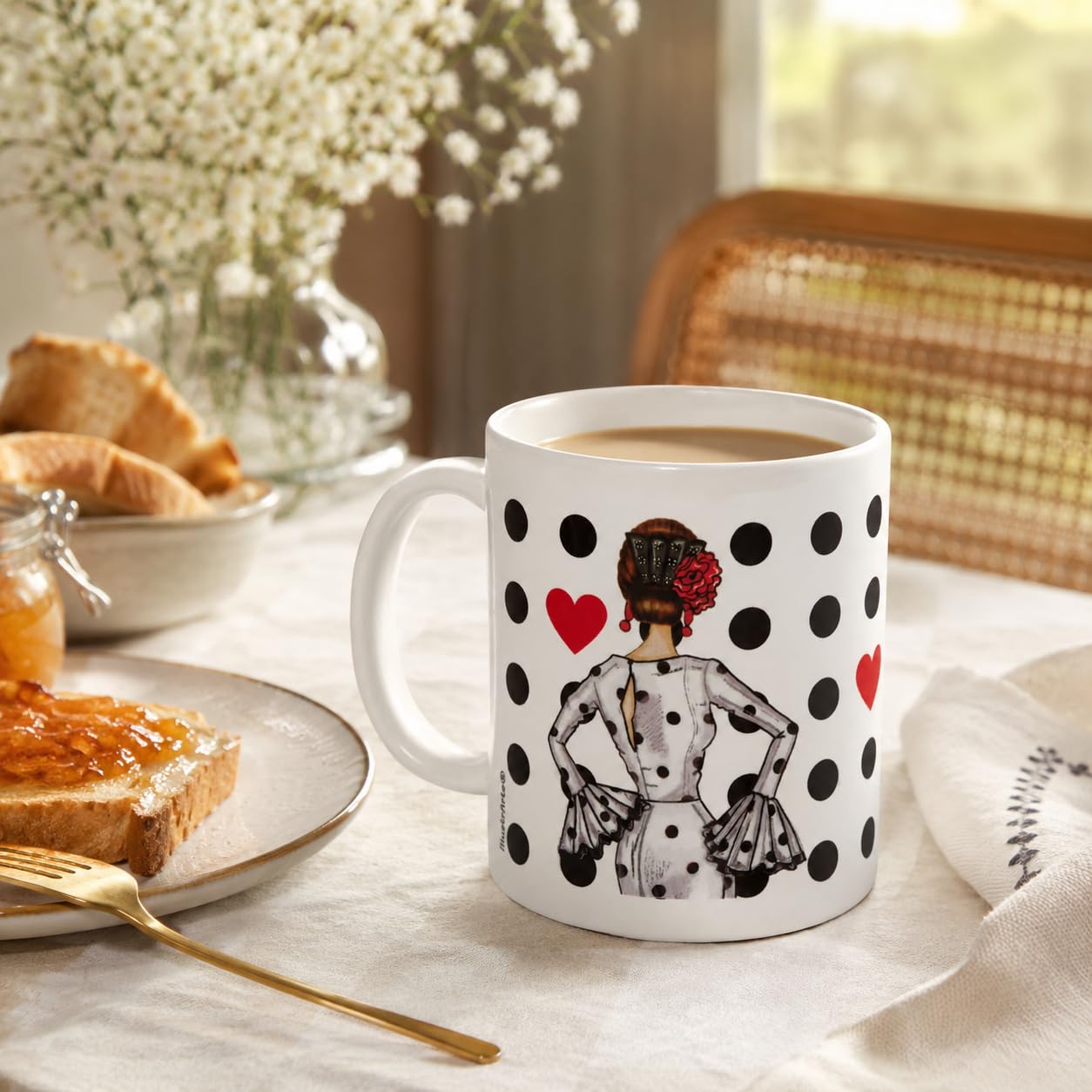 Taza flamenca illustrArte – María Blanco – vista 3