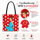 Bolsa tote Málaga flamenca Paquita rojo con lunares 3