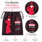 Bolsa para zapatos de flamenco illustrArte 40 x 40 cm – diseño Macarena – vista 4