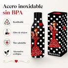 Botella térmica flamenca illustrArte 500 ml – diseño Pepa – vista 4