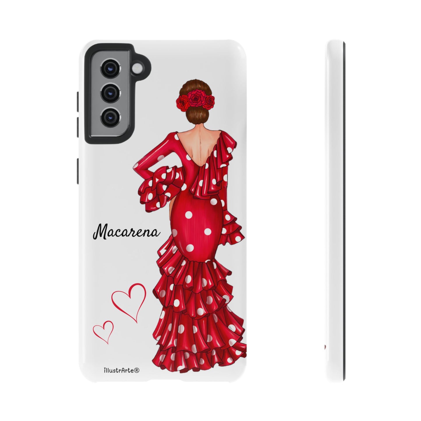 Funda de teléfono personalizada Macarena Blanco – para iPhone, Samsung, Pixel