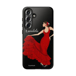 Personalised phone case flamenco dancer Candela for Samsung Galaxy S25 Plus, gloss finish – illustrArte