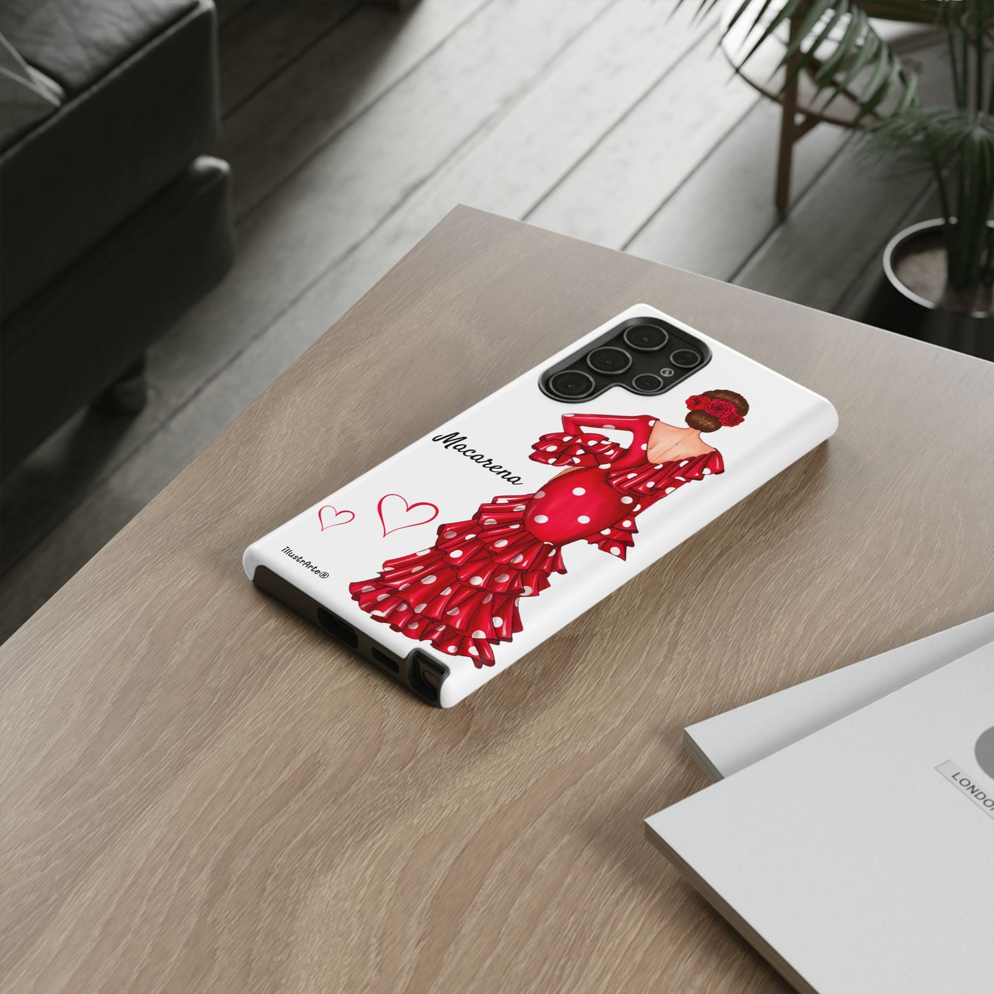 Funda de teléfono personalizada Macarena Blanco – para iPhone, Samsung, Pixel