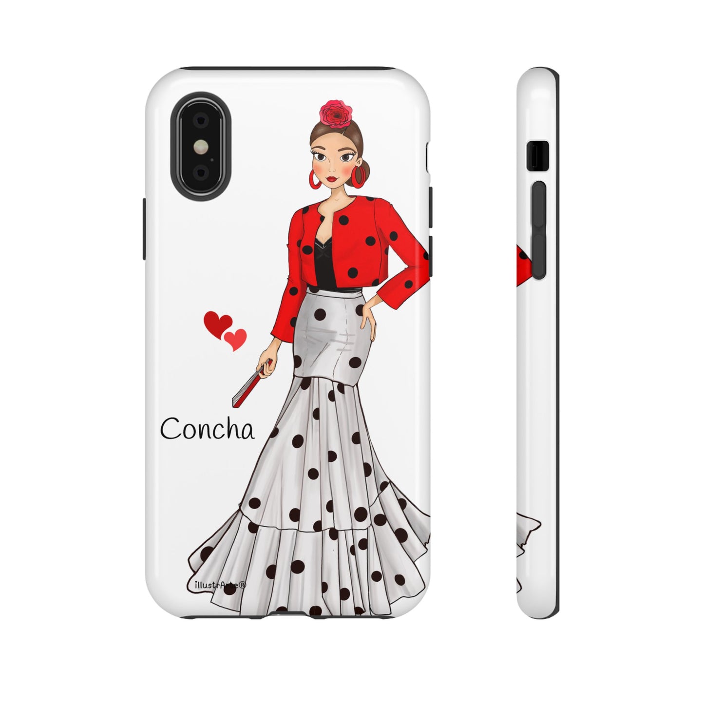 Funda de teléfono personalizable modelo Conchita, permitiendo personalización única para tu iPhone, Samsung o Google Pixel.