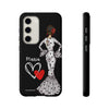 Funda de teléfono personalizada María vestido blanco – para iPhone, Samsung, Pixel
