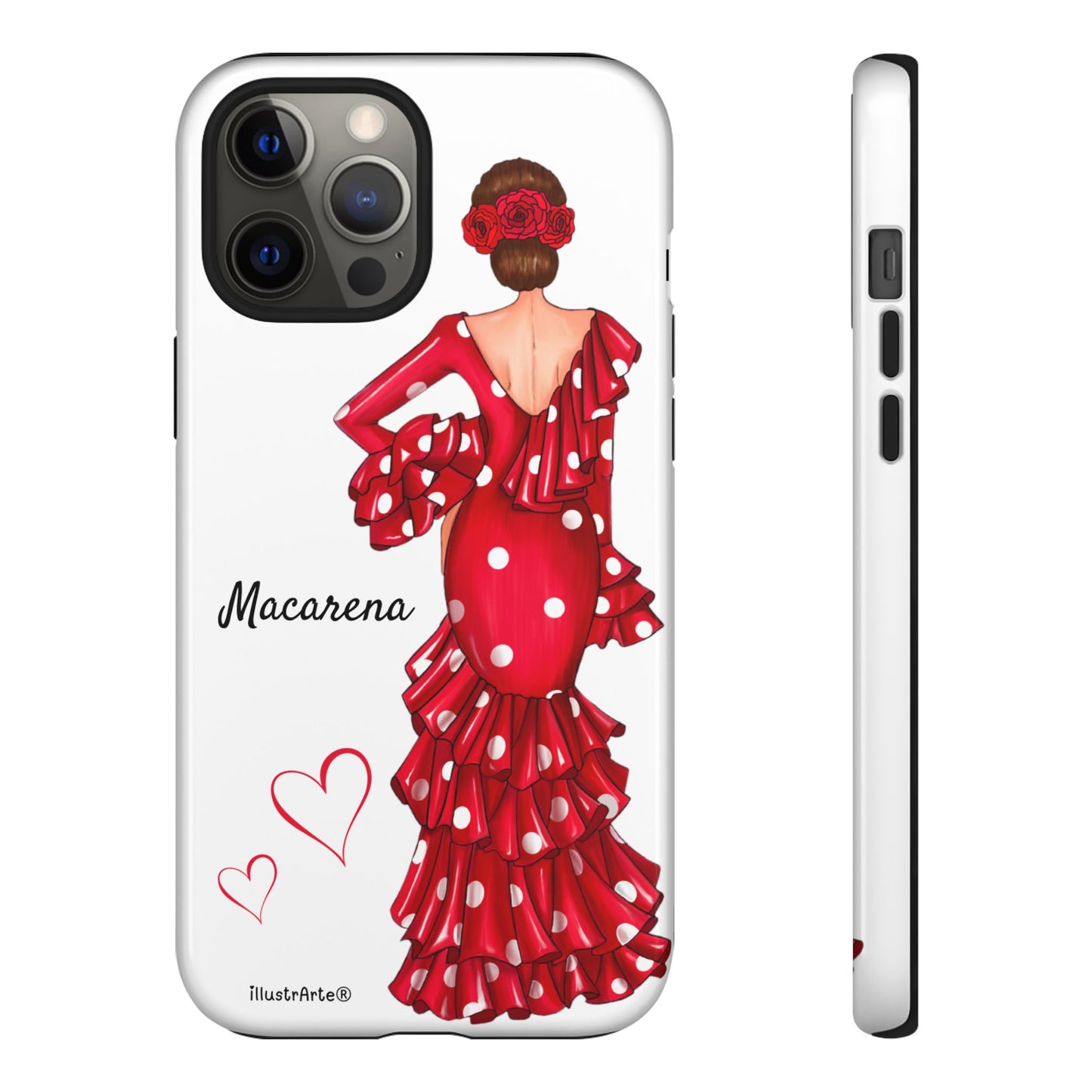 Funda de teléfono personalizada Macarena Blanco – para iPhone, Samsung, Pixel