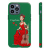 Funda de teléfono personalizable Cayetana fondo verde – para iPhone, Samsung, Pixel
