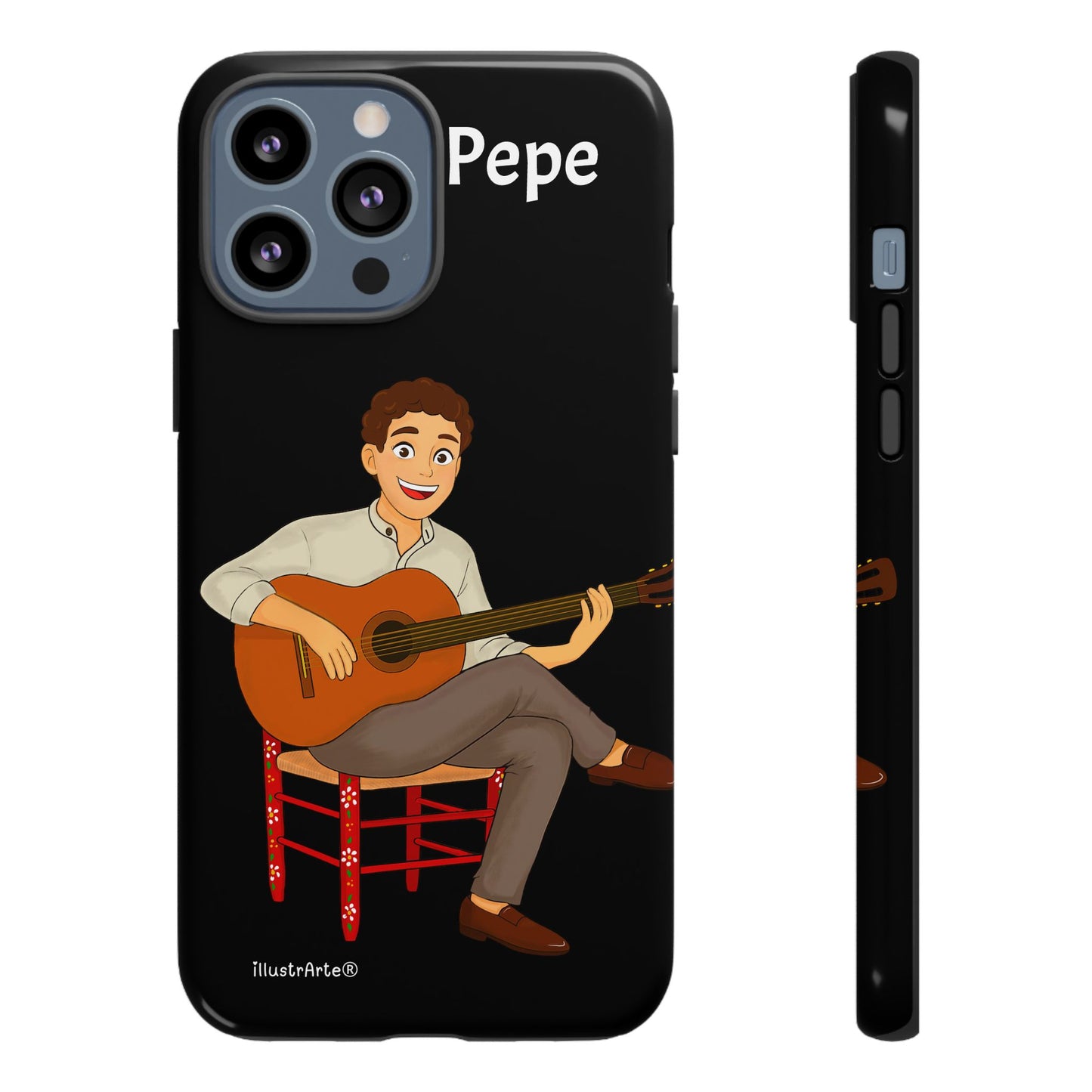 Funda de teléfono personalizada Pepe guitarrista – para iPhone, Samsung, Pixel