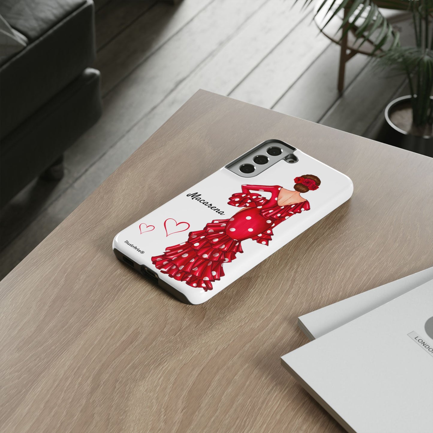 Funda de teléfono personalizada Macarena Blanco – para iPhone, Samsung, Pixel