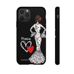 Personalised phone case flamenco dancer María, white dress for iPhone 11 Pro, gloss finish – illustrArte