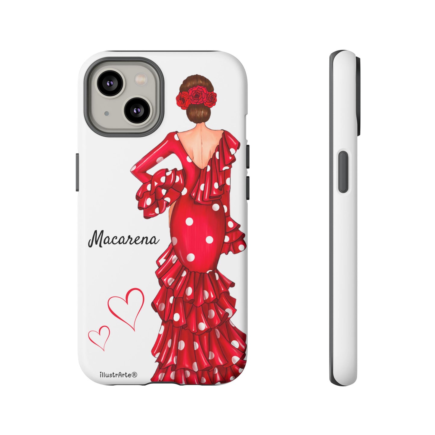 Funda de teléfono personalizada Macarena Blanco – para iPhone, Samsung, Pixel