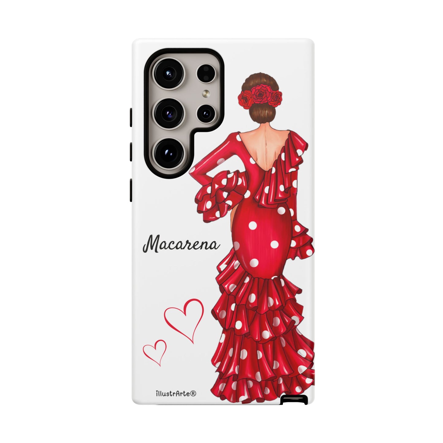 Funda de teléfono personalizada Macarena Blanco – para iPhone, Samsung, Pixel