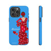 Funda de teléfono personalizable Macarena azul – para iPhone, Samsung, Pixel