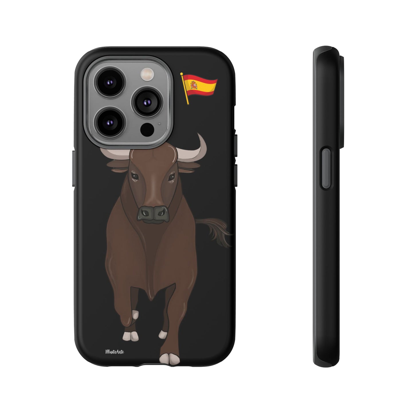 Funda de teléfono que muestra la personalización como estilo personal, modelo toro Manuel.