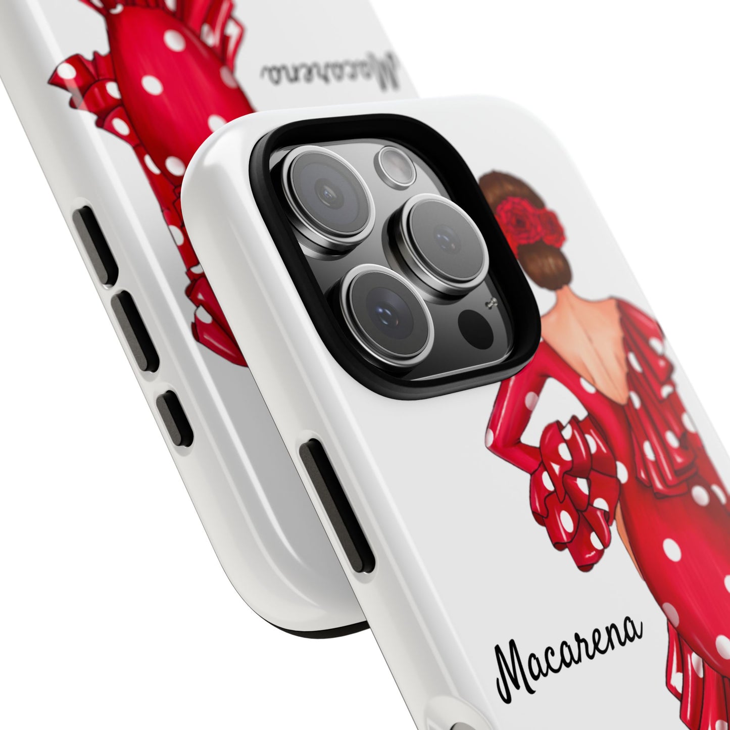 Funda de teléfono personalizada Macarena Blanco – para iPhone, Samsung, Pixel