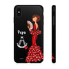Funda de teléfono personalizable Pepa fondo negro Virgencita – para iPhone, Samsung, Pixel
