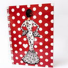 Libreta flamenca illustrArte – María Blanco, tapa roja con lunares – vista 7