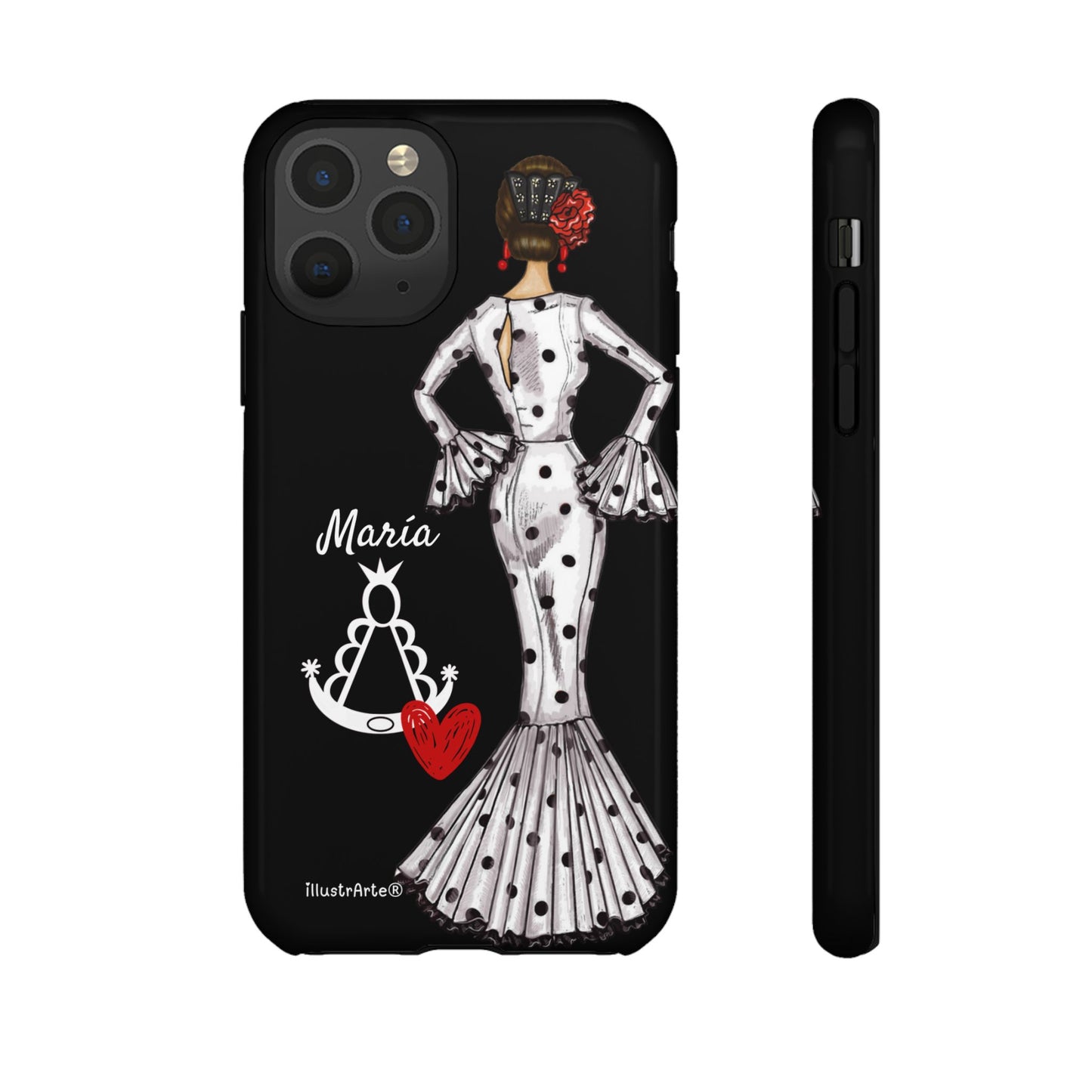 Funda de teléfono personalizable María blanco Virgen del Rocío – para iPhone, Samsung, Pixel