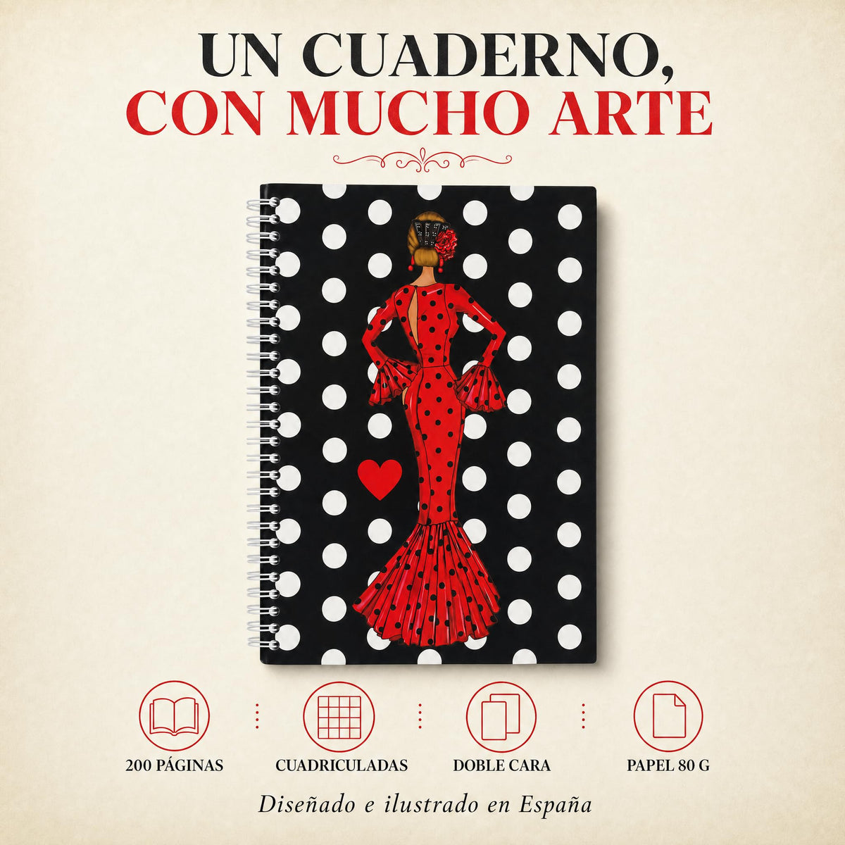 Libreta flamenca illustrArte – María Rojo – vista 2