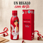 Botella térmica flamenca illustrArte 500 ml – diseño Pepa Feliz – un regalo original con su caja