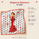 Pañuelo de seda flamenca illustrArte 66 x 66 cm – diseño Pepa – vista 2