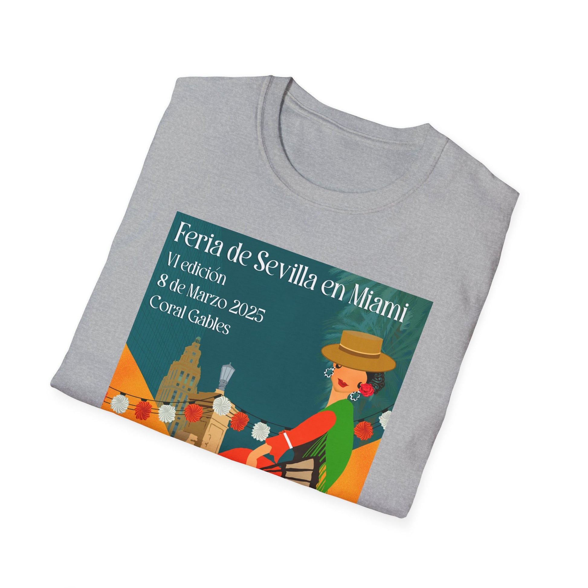 una camiseta con una imagen de una mujer con un sombrero