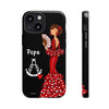 Funda de teléfono personalizable Pepa fondo negro Virgencita – para iPhone, Samsung, Pixel