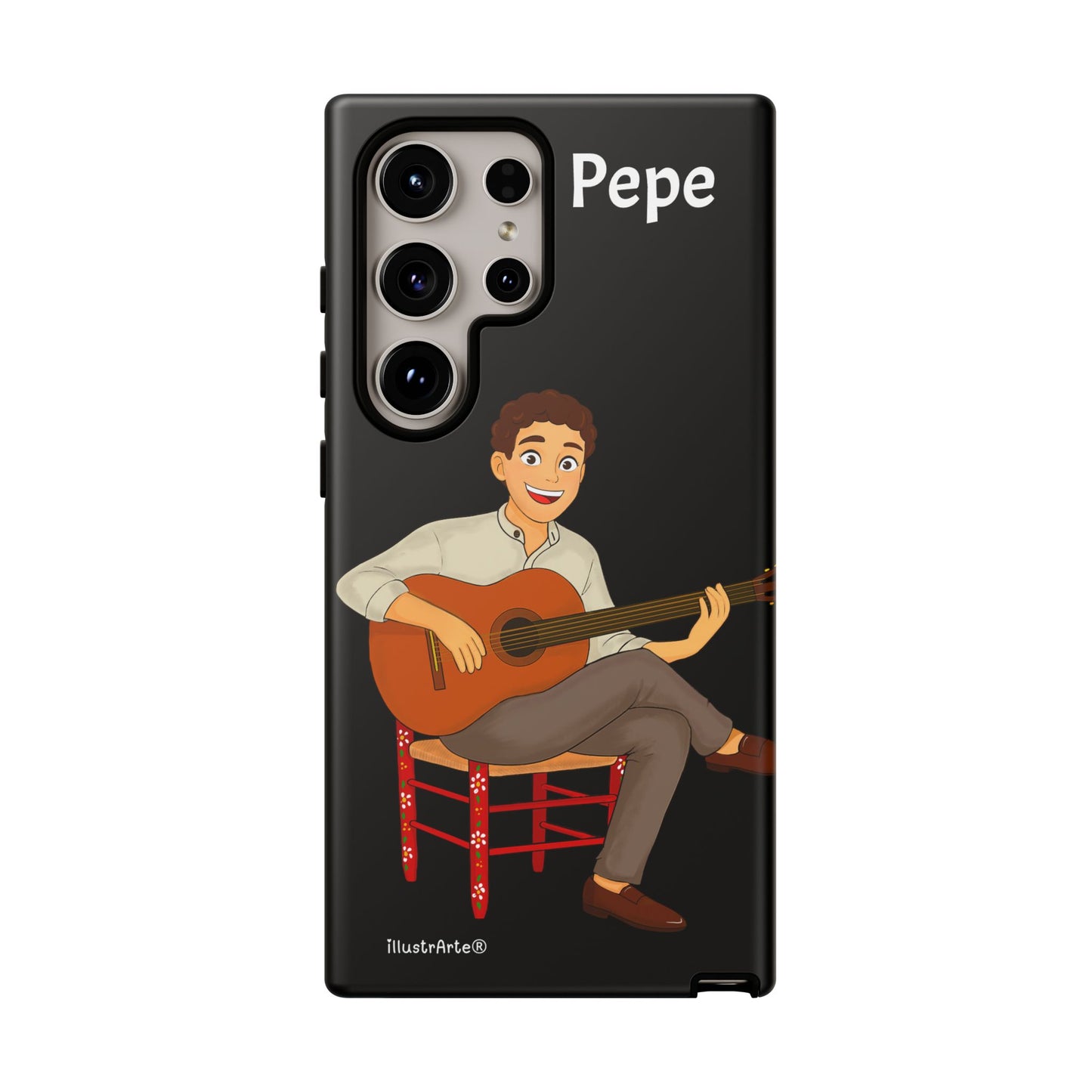 Funda de teléfono personalizada Pepe guitarrista – para iPhone, Samsung, Pixel
