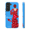 Funda de teléfono personalizable Macarena azul – para iPhone, Samsung, Pixel