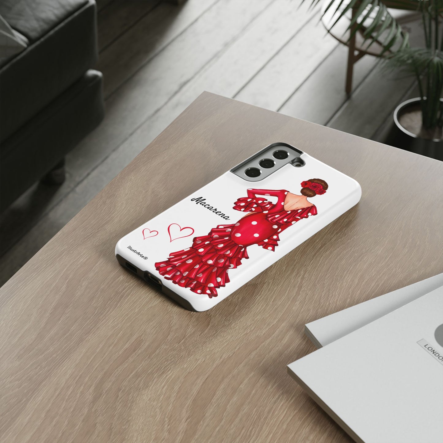 Funda de teléfono personalizada Macarena Blanco – para iPhone, Samsung, Pixel