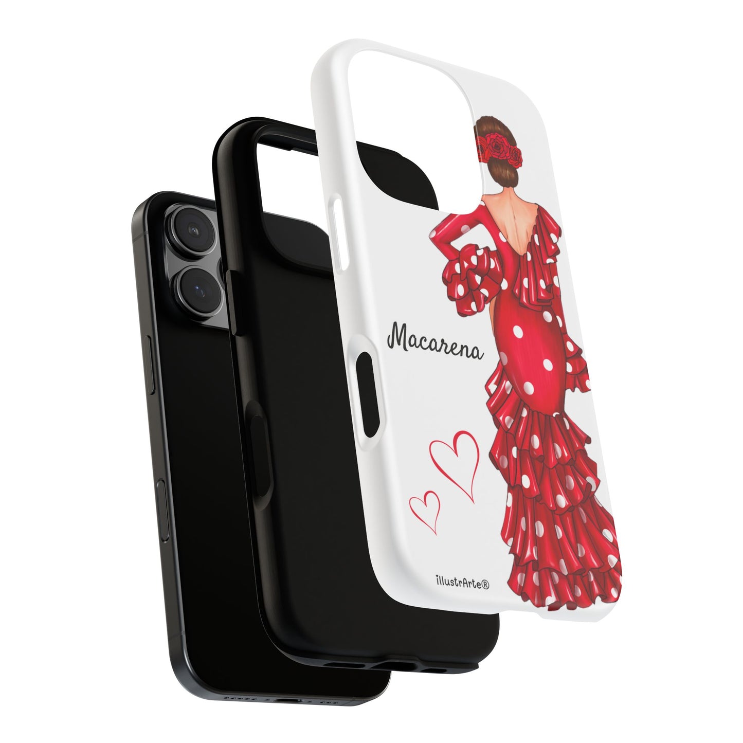 Funda de teléfono personalizada Macarena Blanco – para iPhone, Samsung, Pixel