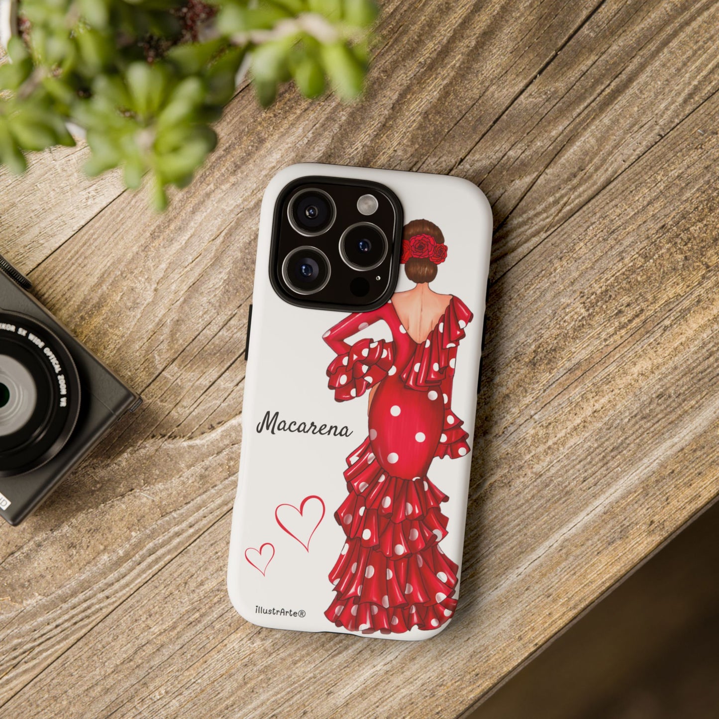 Funda de teléfono personalizada Macarena Blanco – para iPhone, Samsung, Pixel