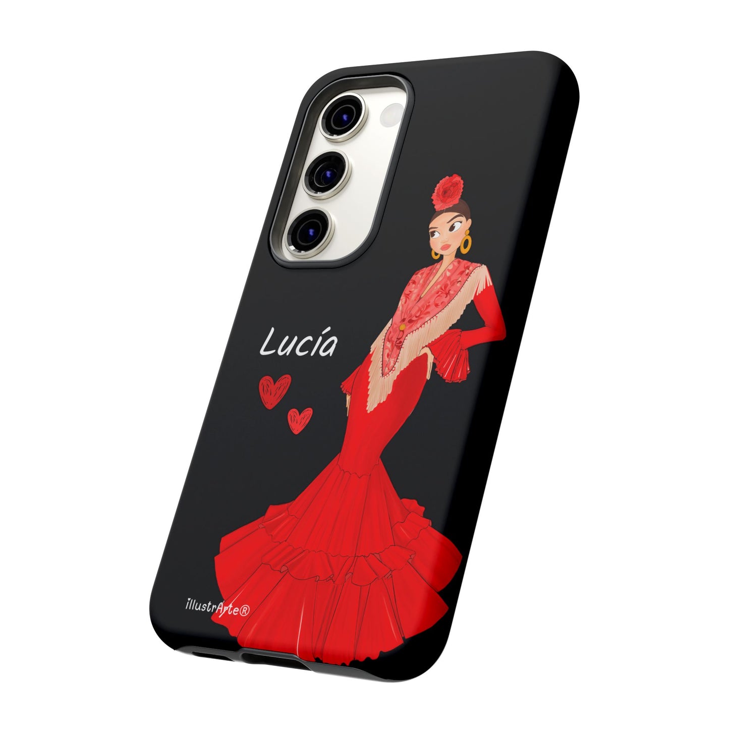 Funda de teléfono personalizable con nombre/bandera/Virgen - Modelo Lucía  Para iPhone, Samsung Y Google Pixel