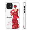 Funda de teléfono personalizable Macarena Blanco – para iPhone, Samsung, Pixel