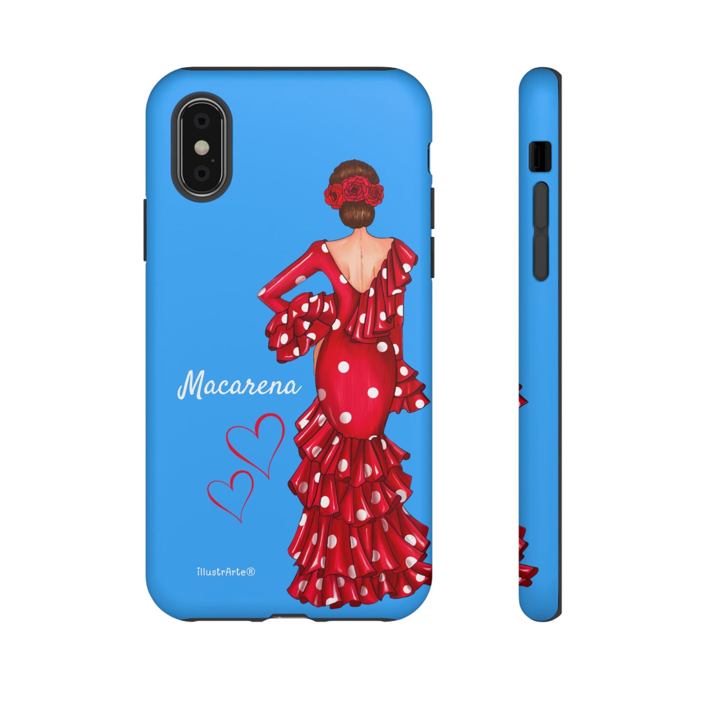 Funda de teléfono personalizada Macarena azul – para iPhone, Samsung, Pixel