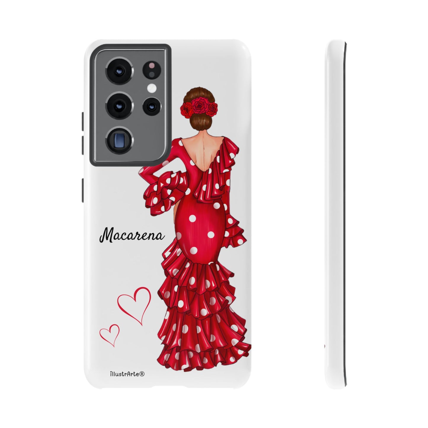 Funda de teléfono personalizada Macarena Blanco – para iPhone, Samsung, Pixel