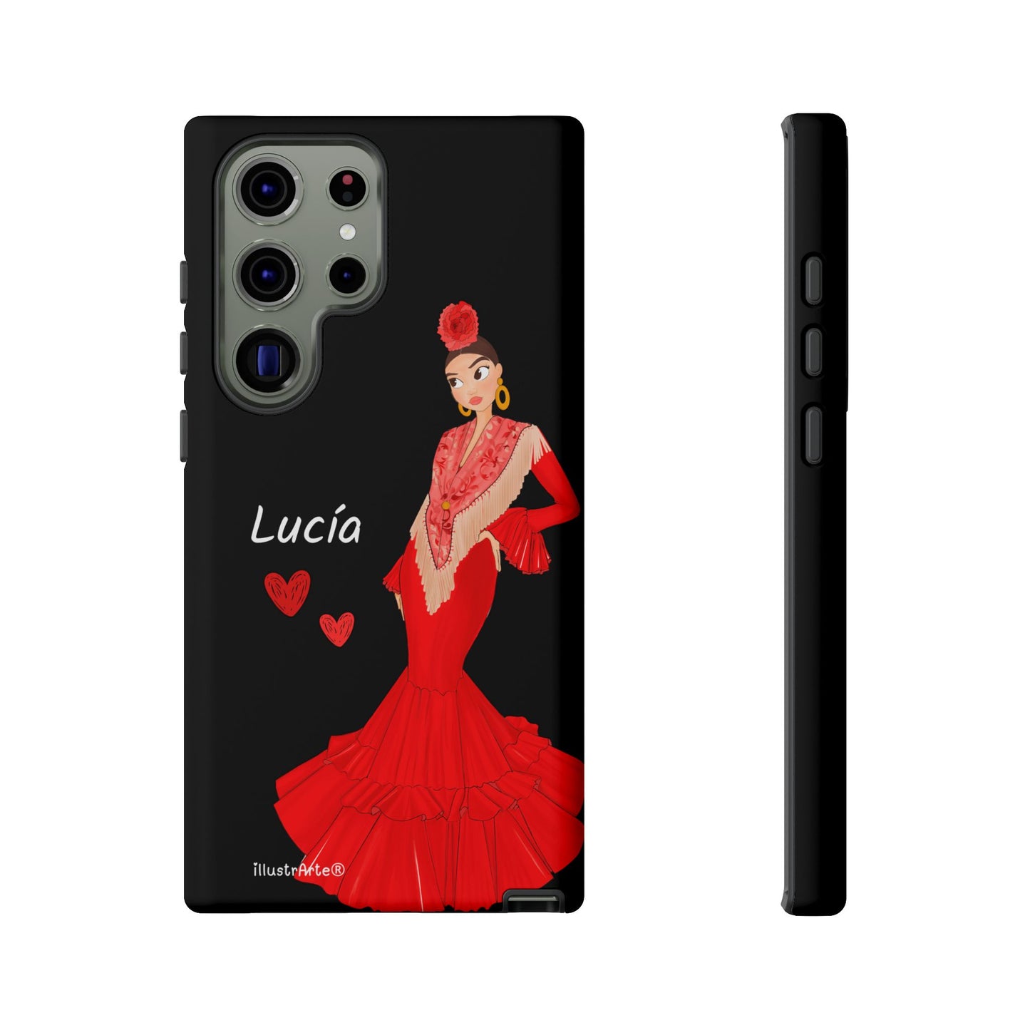 Funda de teléfono personalizable con nombre/bandera/Virgen - Modelo Lucía  Para iPhone, Samsung Y Google Pixel